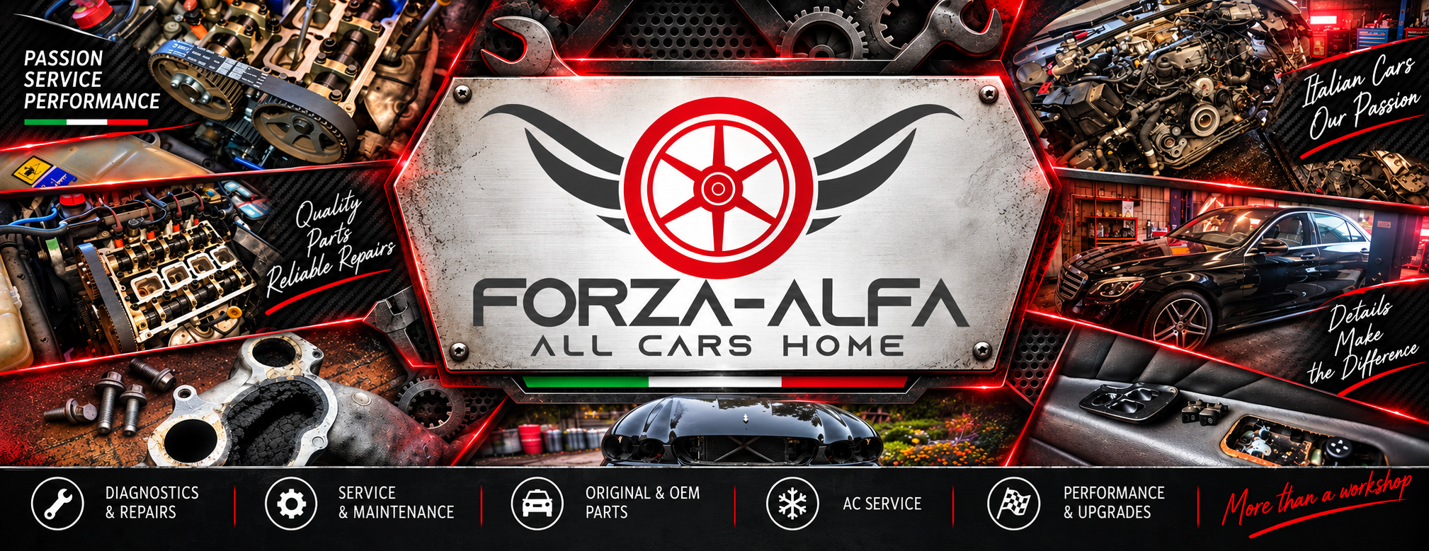 Forza Alfa – servis, diagnostika a opravy vozidiel